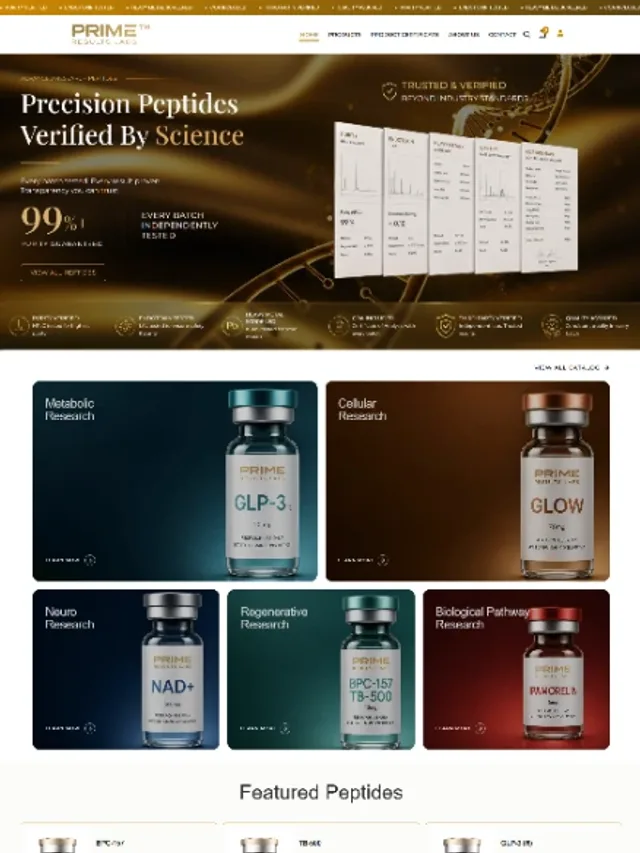 Prime Results Labs — Research ecommerce website design by Tofazzol Shuvo